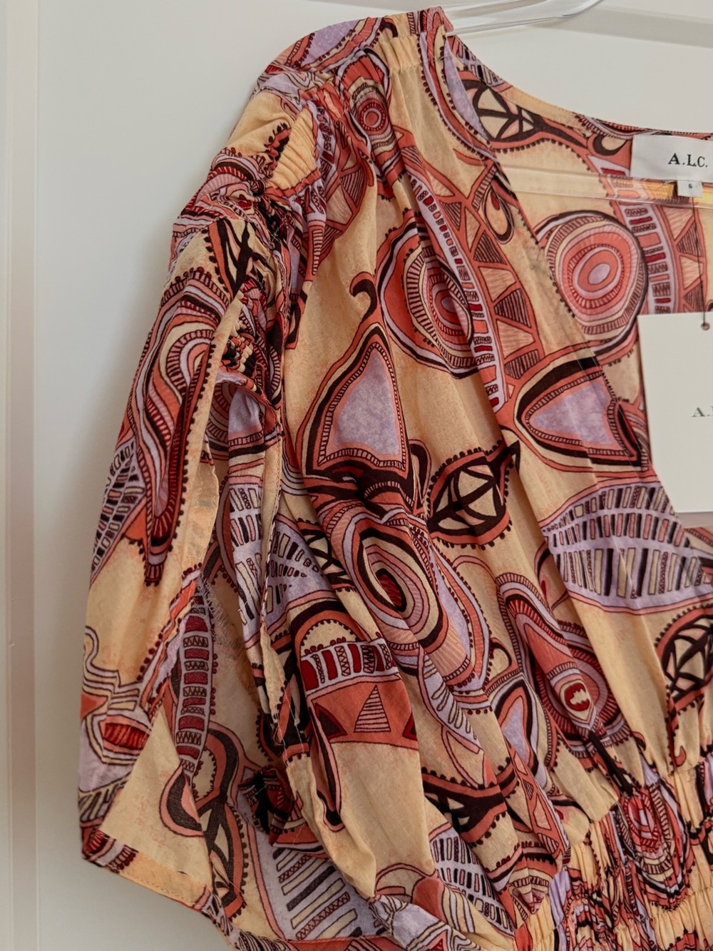 A.L.C. Luna Print Mini Dress Luna NWT Size 6 - Picture 6 of 10
